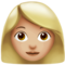 Woman - Medium Light emoji on Apple